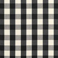 Schumacher Camden Cotton Check Ebony Fabric 63042