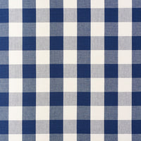 Schumacher Camden Cotton Check Navy Fabric 63043
