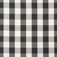 Schumacher Camden Cotton Check Black Fabric 63044