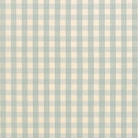 Schumacher Elton Cotton Check Aqua Fabric 63057