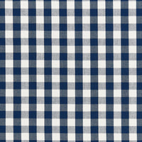 Schumacher Elton Cotton Check Navy Fabric 63063