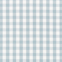 Schumacher Elton Cotton Check Sky Fabric 63066