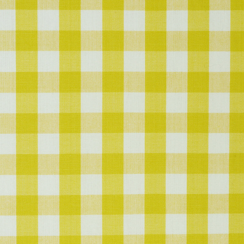 Schumacher Elton Cotton Check Yellow Fabric Sample 63069