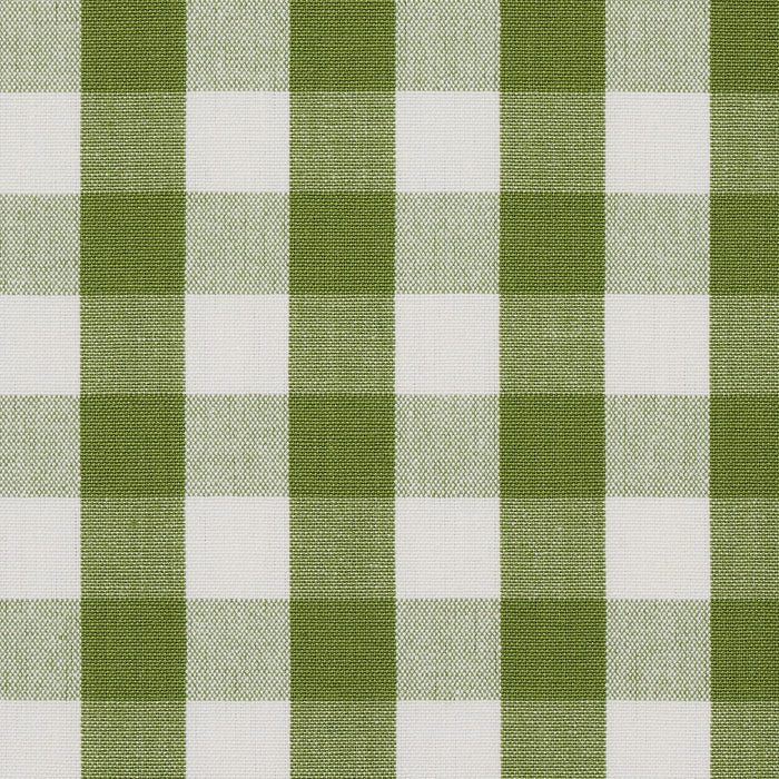 Schumacher Elton Cotton Check Leaf Fabric 63071