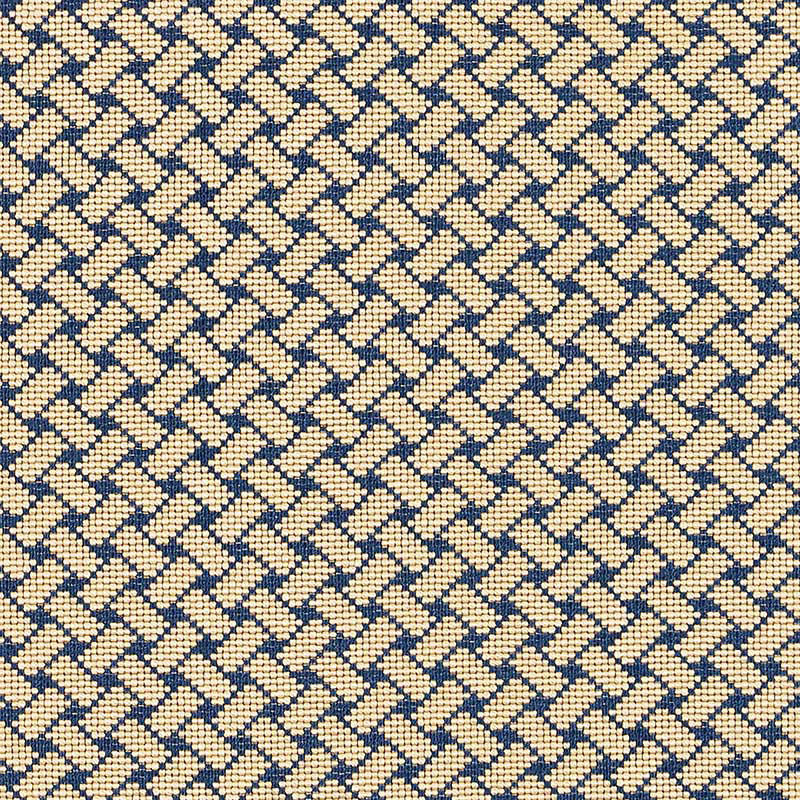 Schumacher Bristol Weave Epingle Blue Fabric 63396