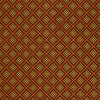 Schumacher Checkers Chocolate / Poppy Fabric 64412