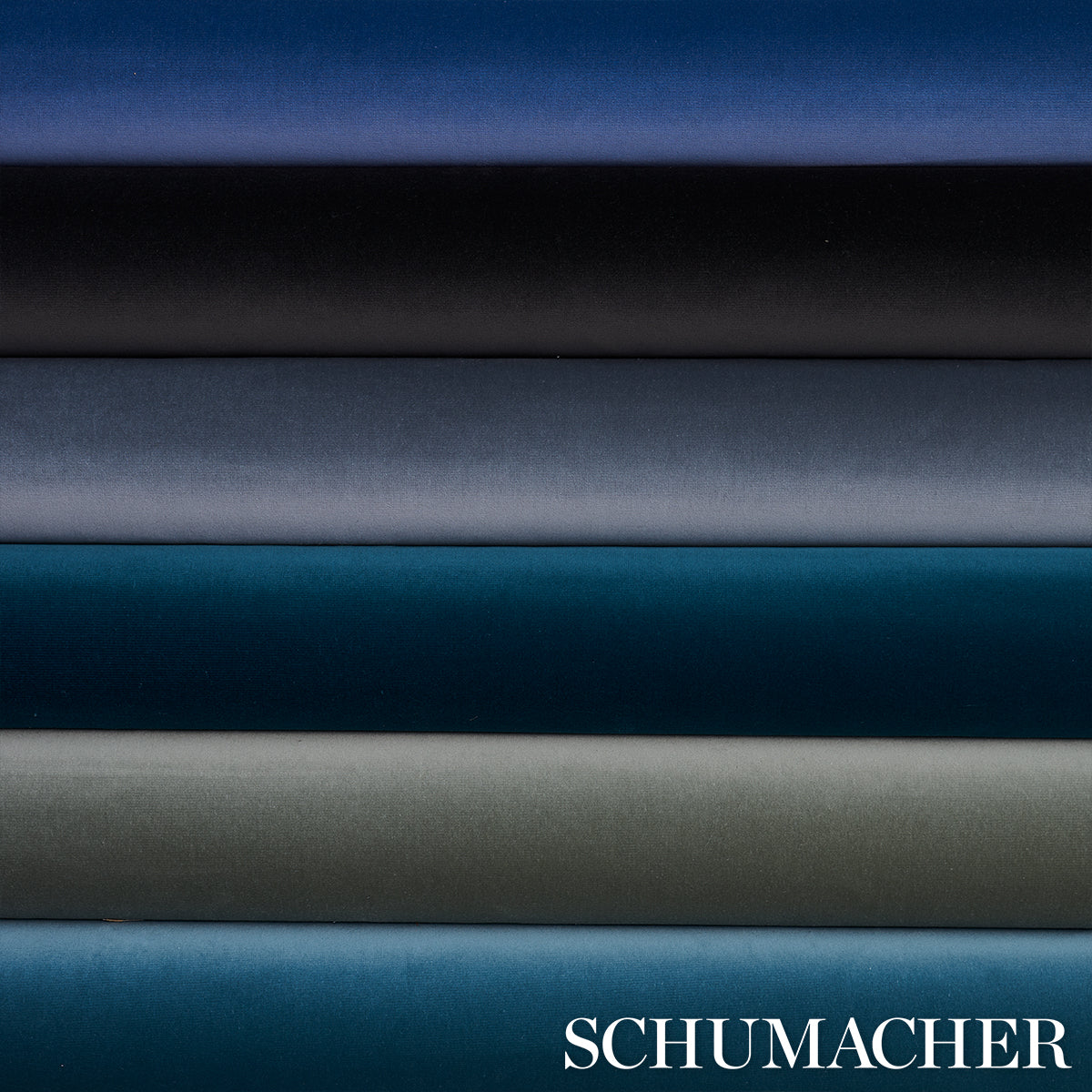 Schumacher Gainsborough Velvet Cerulean Fabric 64544