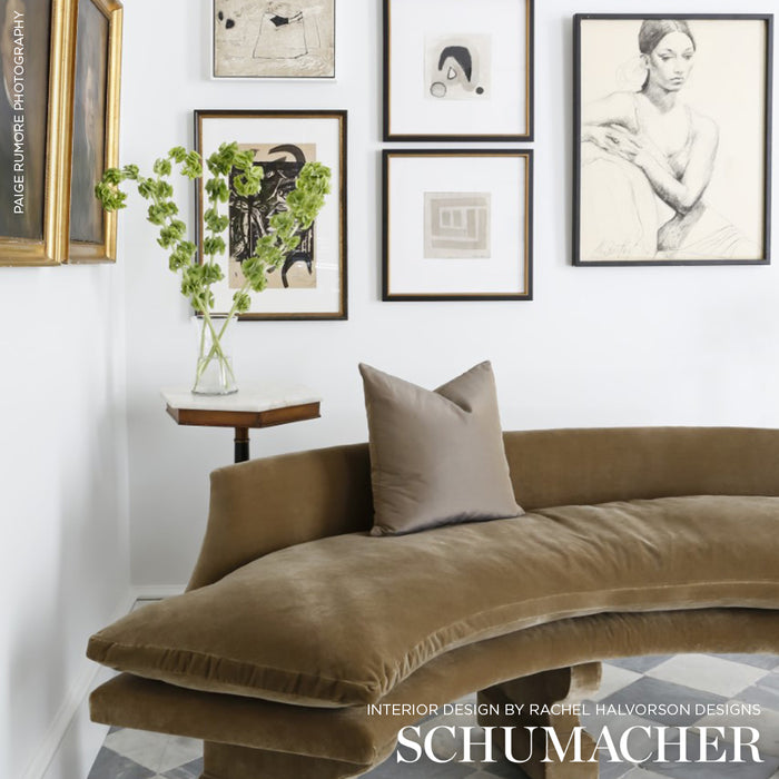 Schumacher Gainsborough Velvet Chickory Fabric 64552