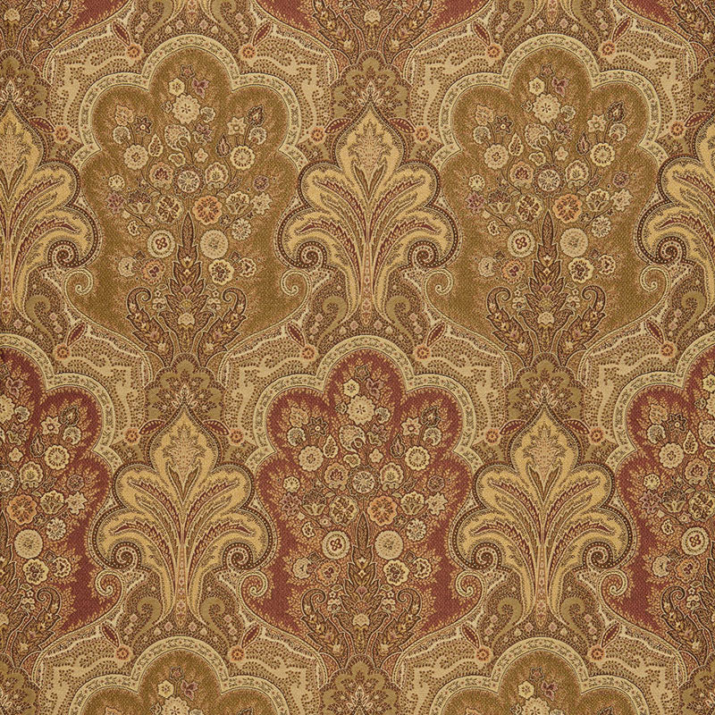 Schumacher New Castle Paisley Tuscan Fabric Sample 64591