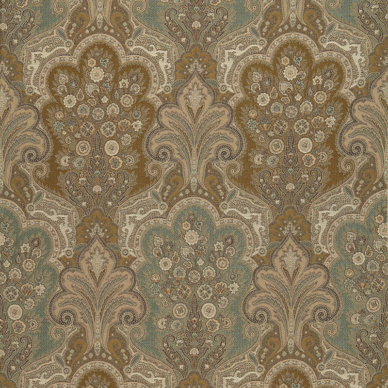 Schumacher New Castle Paisley Venetian Fabric Sample 64592