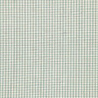 Schumacher Barnet Cotton Check Aqua Fabric 64622