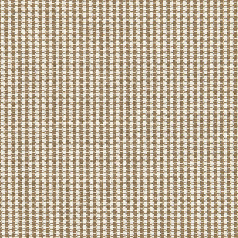 Schumacher Barnet Cotton Check Mocha Fabric 64626