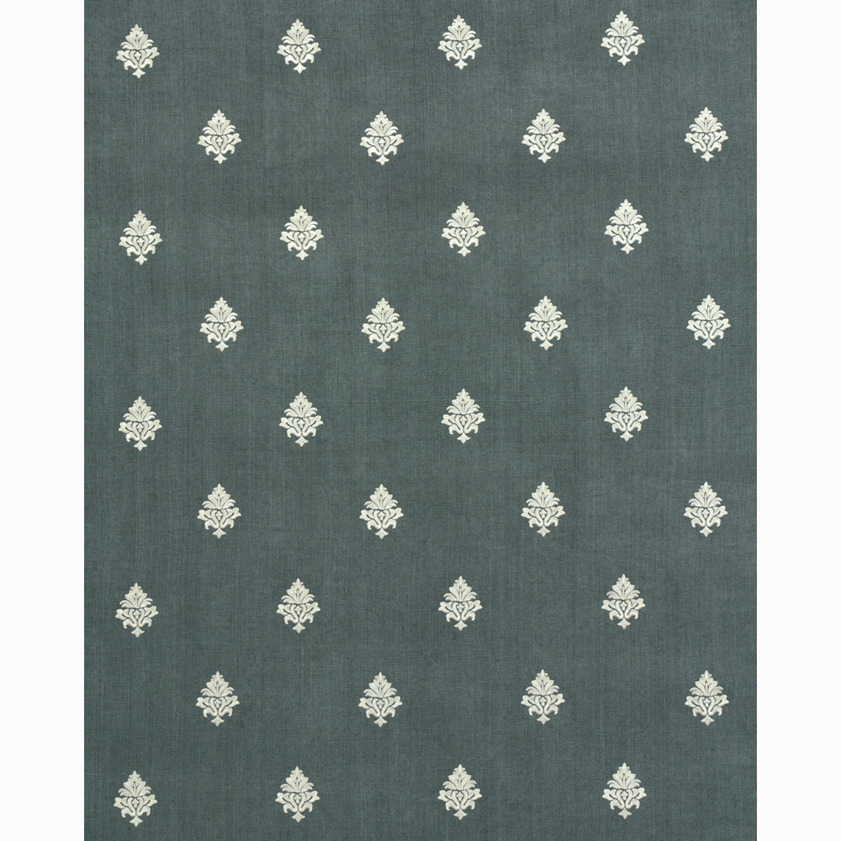 Schumacher Lorenzo Embroidery Midnight Fabric Sample 64721