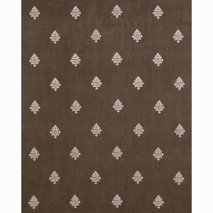 Schumacher Lorenzo Embroidery Coffee Bean Fabric 64722