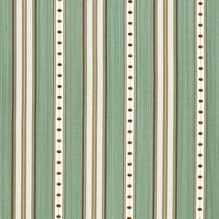 Schumacher Francesca Stripe Aqua Fabric Sample 64753