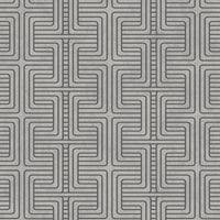 Schumacher Geo Tribe Pewter Wallpaper 6478