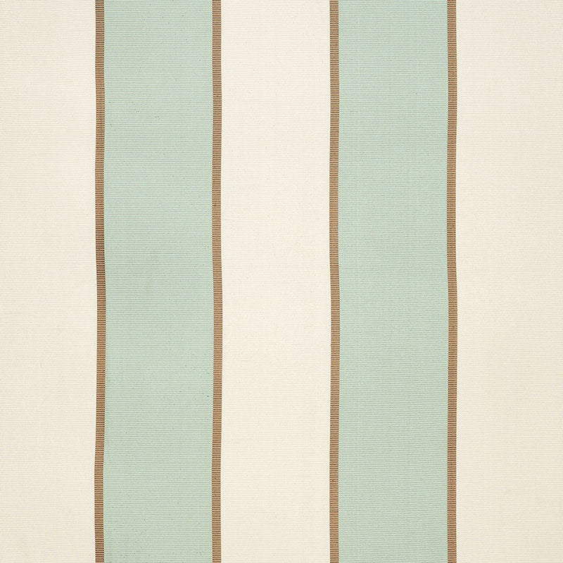 Schumacher Montebello Stripe Aqua Fabric 64783