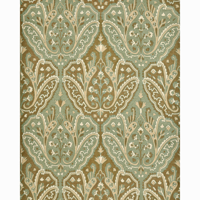 Schumacher Maharajah Crewel Embroidery Verdigris Fabric 64810