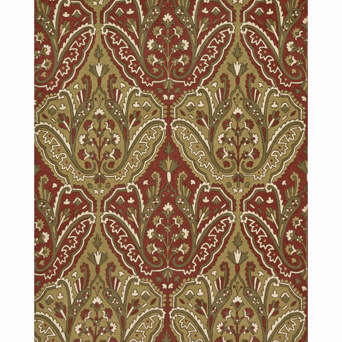 Schumacher Maharajah Crewel Embroidery Pompeii Fabric 64811