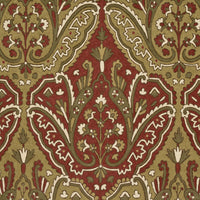 Schumacher Maharajah Crewel Embroidery Pompeii Fabric 64811