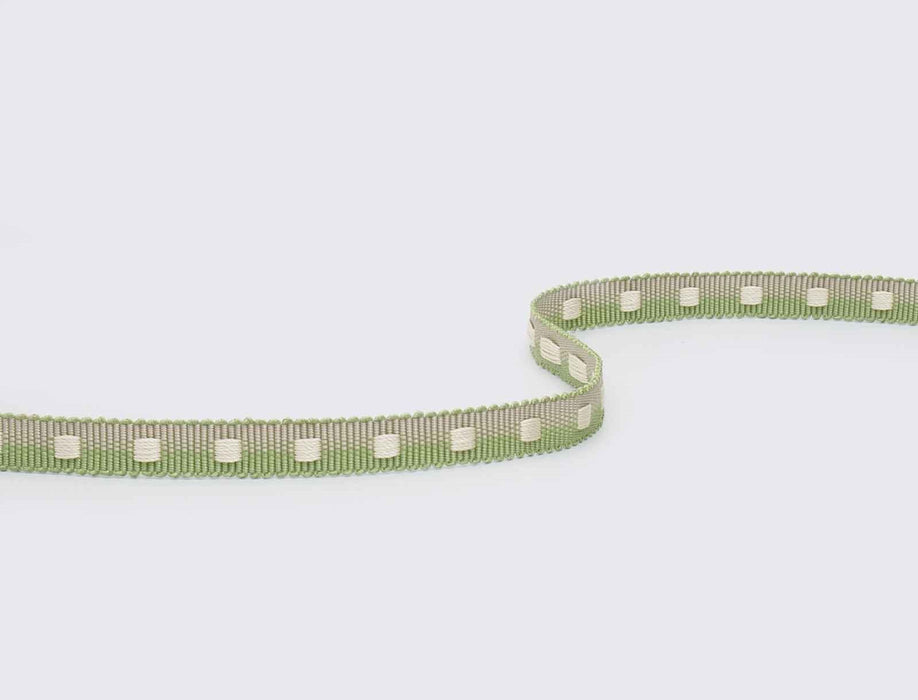 Jim Thompson Dotted Silk Tape  Pale Jade Trim Sample JT030060003