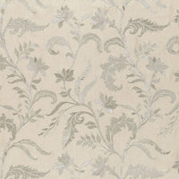 Schumacher Monceau Linen Embroidery Zinc Fabric 65130