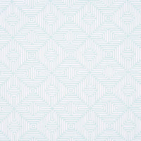 Schumacher Amazing Maze Indoor/Outdoor Aqua Breeze Fabric 65326