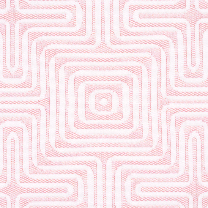 Schumacher Amazing Maze Indoor/Outdoor Blush Fabric Sample 65327