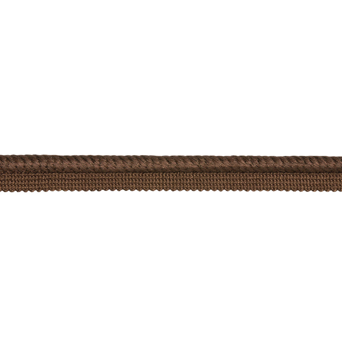 Schumacher Edmond Linen Lip Cord Brown Trim Sample 65412