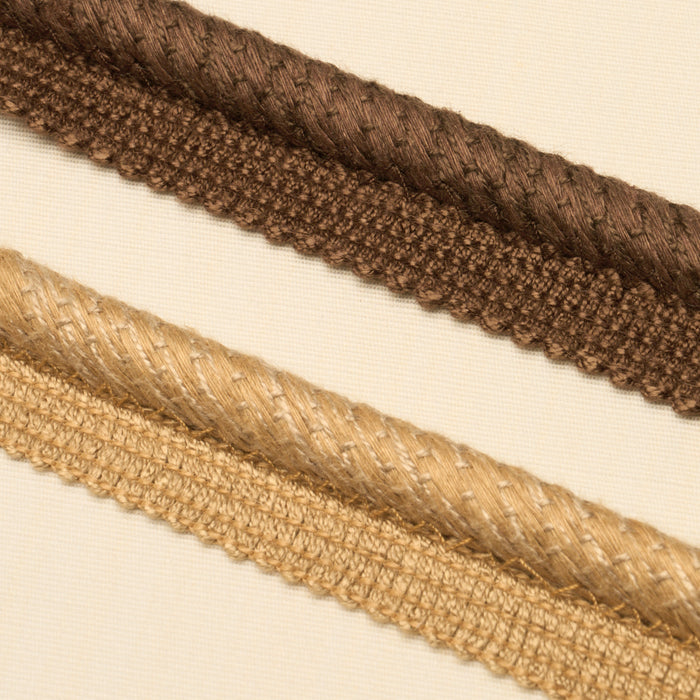 Schumacher Edmond Linen Lip Cord Sand Trim Sample 65413