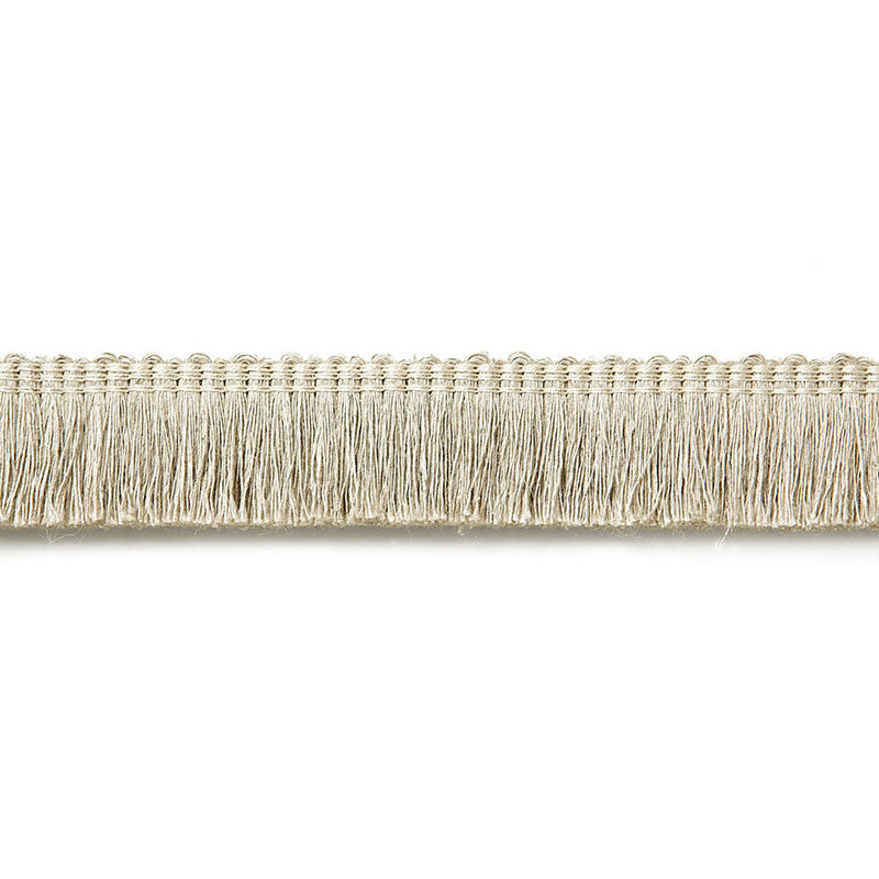 Schumacher Zoe Linen Ruche Greige Trim Sample 65442
