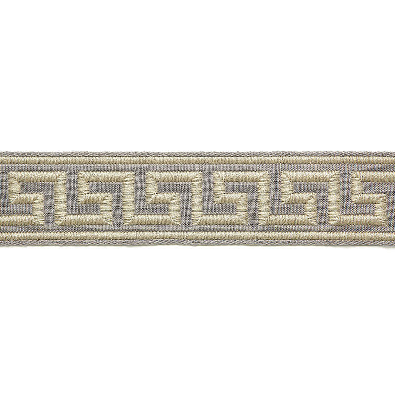 Schumacher Dominique Linen Tape Zinc Trim Sample 65561