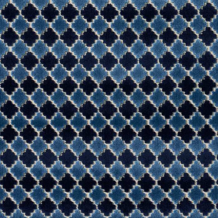 Schumacher Marrakesh Velvet Indigo Fabric 65645