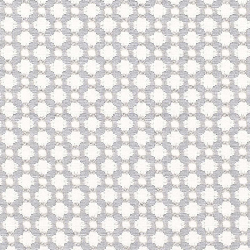 Schumacher Betwixt Zinc/Blanc Fabric Sample 65684