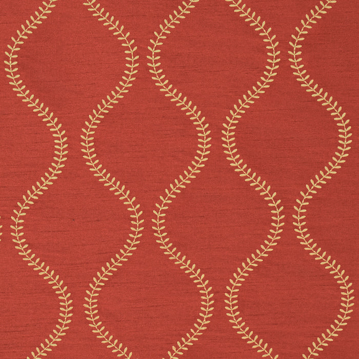 Schumacher Agadir Embroidery Spice Fabric Sample 65754