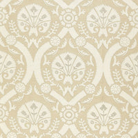 Schumacher Taza Damask Champagne Fabric 65773