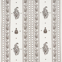Schumacher Jaipur Linen Embroidery Brown Fabric 65801