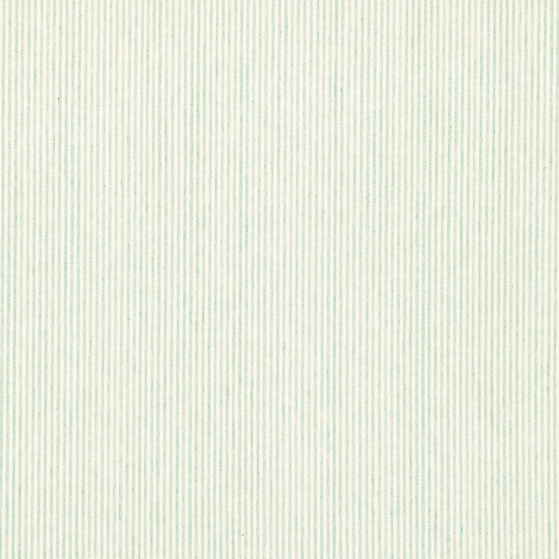 Schumacher Wesley Ticking Stripe Aqua Fabric Sample 65984