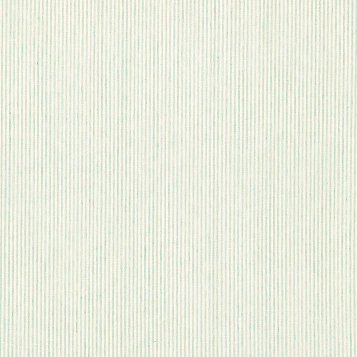 Schumacher Wesley Ticking Stripe Aqua Fabric Sample 65984