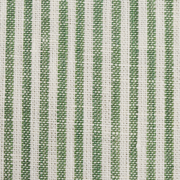 Schumacher Wesley Ticking Stripe Green Fabric 65986
