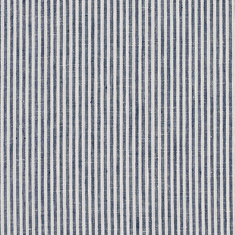 Schumacher Wesley Ticking Stripe Indigo Fabric 65987