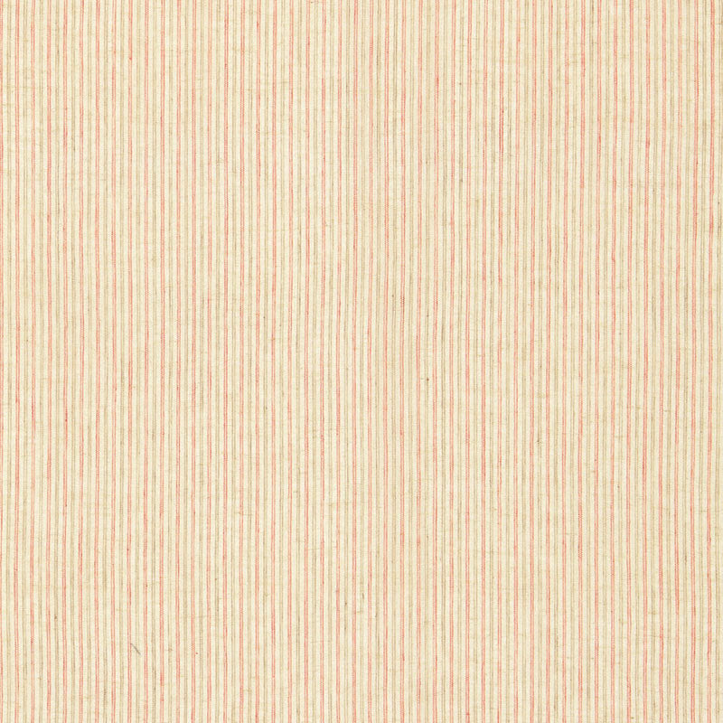 Schumacher Mackay Linen Stripe Sheer Red Earth Fabric Sample 65990
