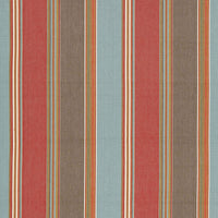 Schumacher Addison Cotton Stripe Red Earth Fabric 66000
