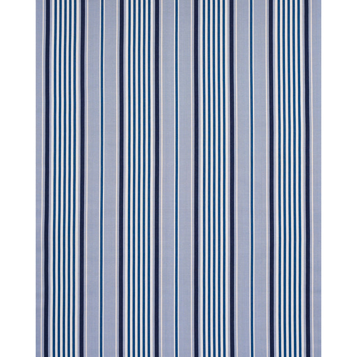 Schumacher Minzer Cotton Stripe Blue Fabric 66014