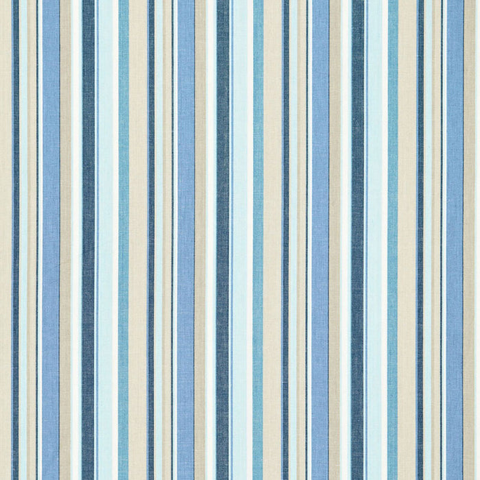 Schumacher Tybee Stripe Ocean Fabric Sample 66051