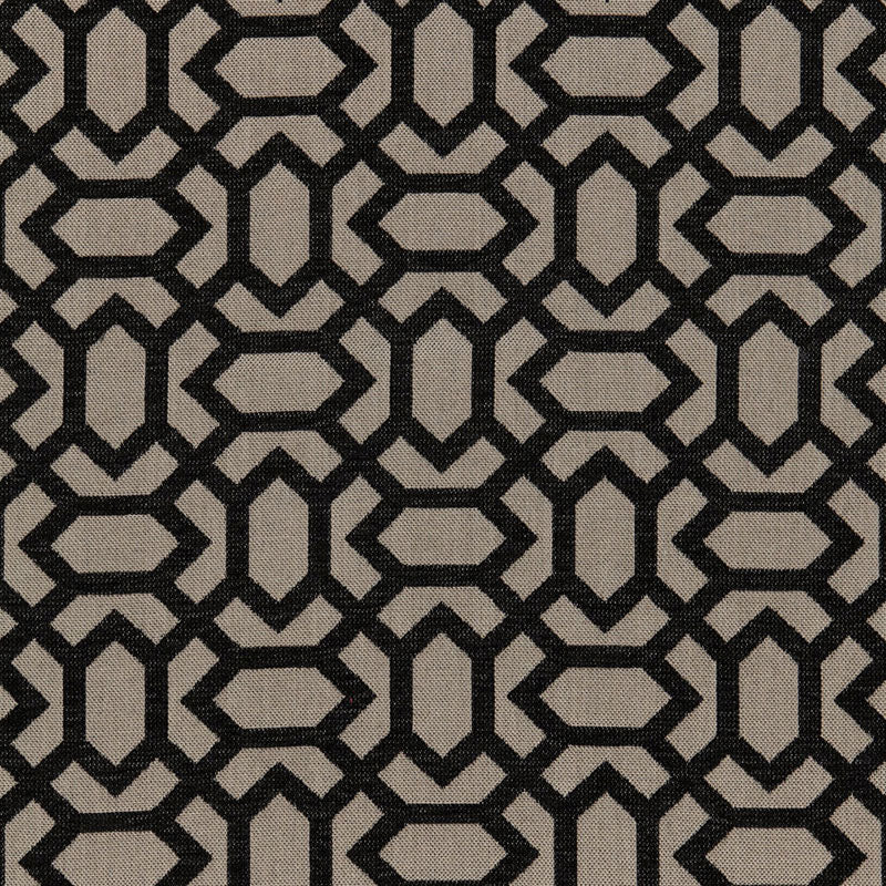 Schumacher San Remo Fret Jet Fabric 66062