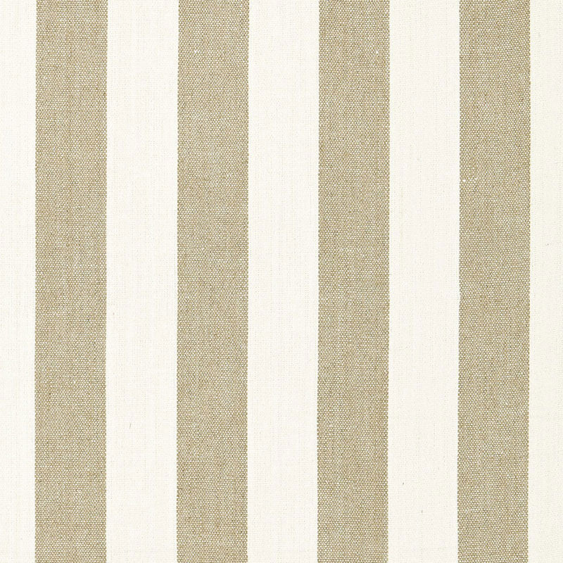 Schumacher Augustin Linen Stripe Linen / Ivory Fabric Sample 66071