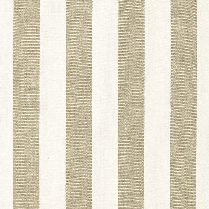 Schumacher Augustin Linen Stripe Linen / Ivory Fabric Sample 66071