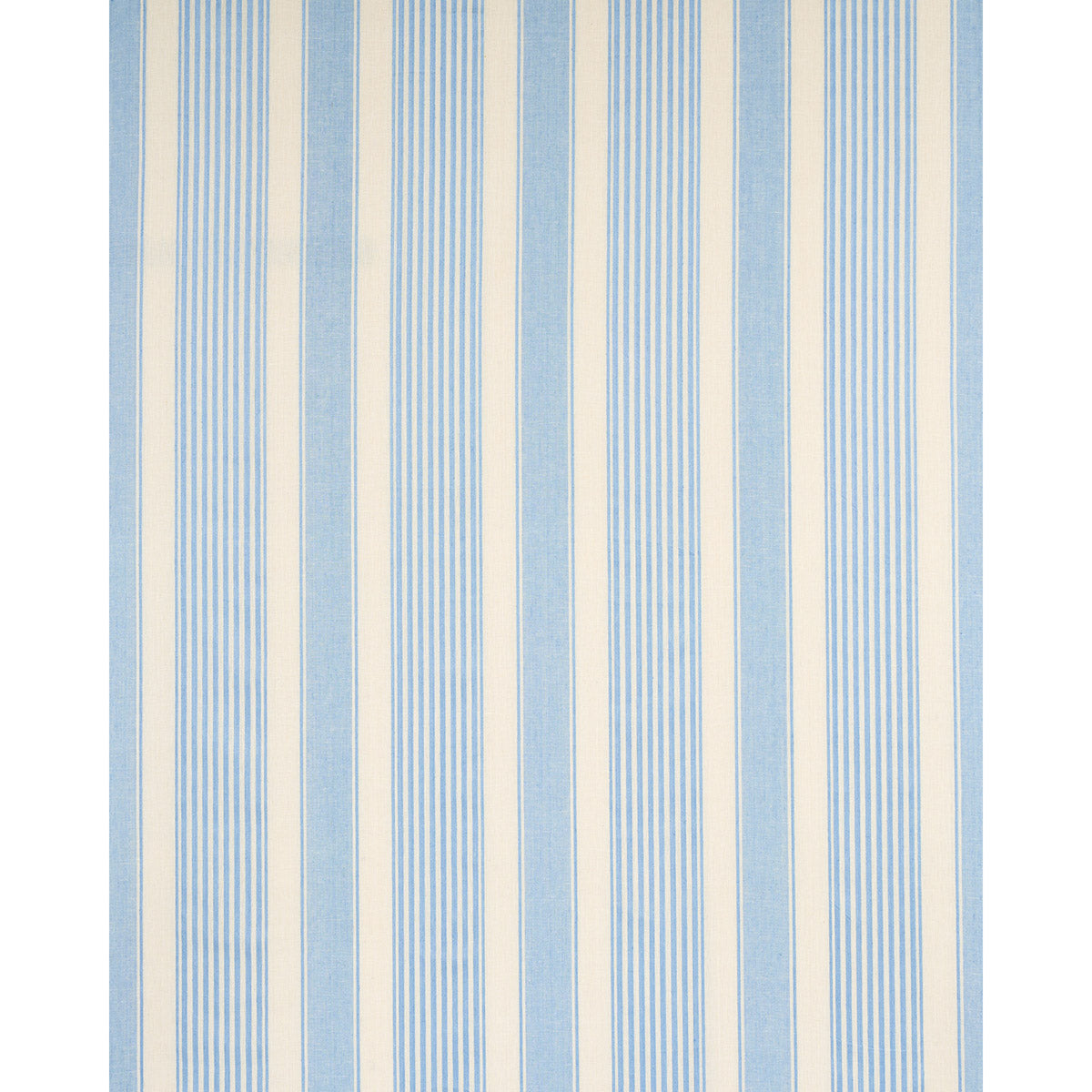 Schumacher Summerville Linen Stripe Sky Fabric Sample 66094