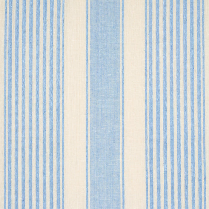 Schumacher Summerville Linen Stripe Sky Fabric 66094